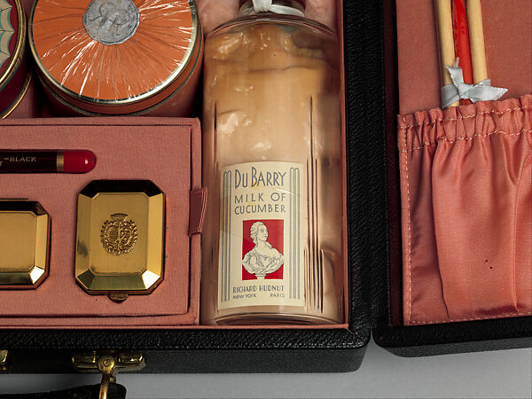Vanity case, Richard Hudnut (American, 1855–1928), leather, brass, American