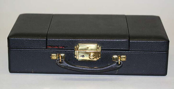 Vanity case, Richard Hudnut (American, 1855–1928), leather, brass, American