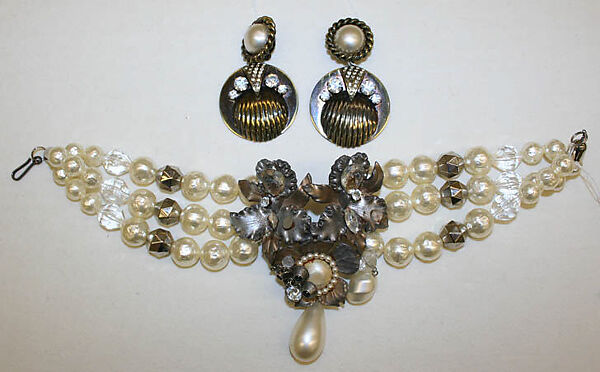 Jewelry set, Emanuel Ungaro (French, 1933–2019), plastic, metal, French 