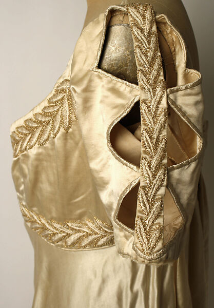 Evening dress, Liberty &amp; Co. (British, founded London, 1875), silk, glass, British