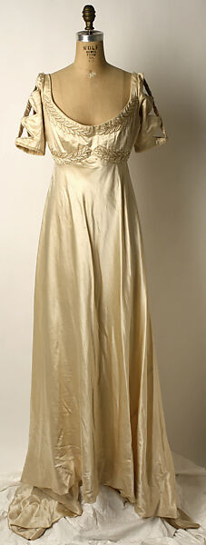 Evening dress, Liberty &amp; Co. (British, founded London, 1875), silk, glass, British 