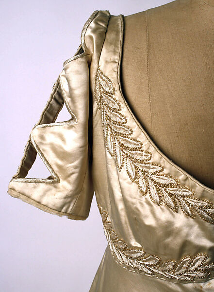 Evening dress, Liberty &amp; Co. (British, founded London, 1875), silk, glass, British