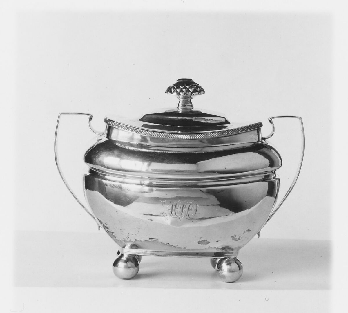 Sugar Bowl, Garret Forbes (1785–1851), Silver, American 