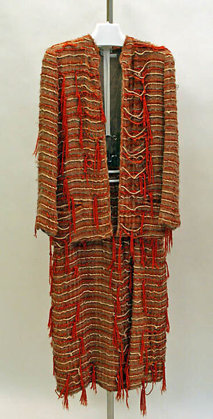 Suit, Mary McFadden (American, born New York, 1938), silk, wool, American 