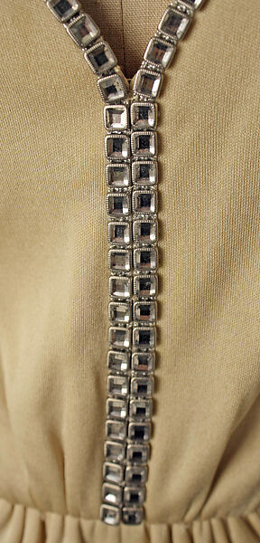 Evening ensemble, Bill Blass Ltd. (American, founded 1970), (a) rhinestones; (b) cashmere, American