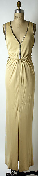 Evening ensemble, Bill Blass Ltd. (American, founded 1970), (a) rhinestones; (b) cashmere, American