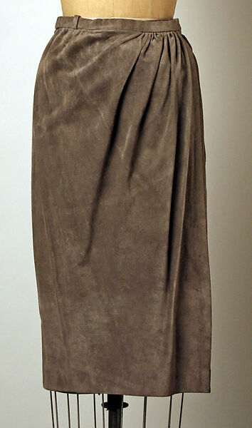 Ensemble, Bill Blass Ltd. (American, founded 1970), suede, fur, American