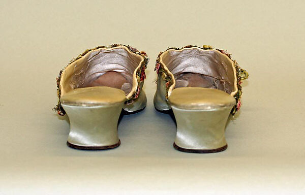 Mules, satin, American