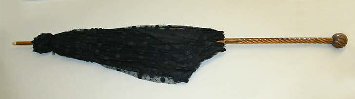 Parasol, lace, wood, American or European