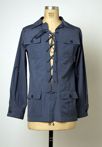 YVES SAINT LAURENT rive gauche エディ期 シャツ Yves Saint Laurent - Shirt - French - The Metropolitan Museum of Art