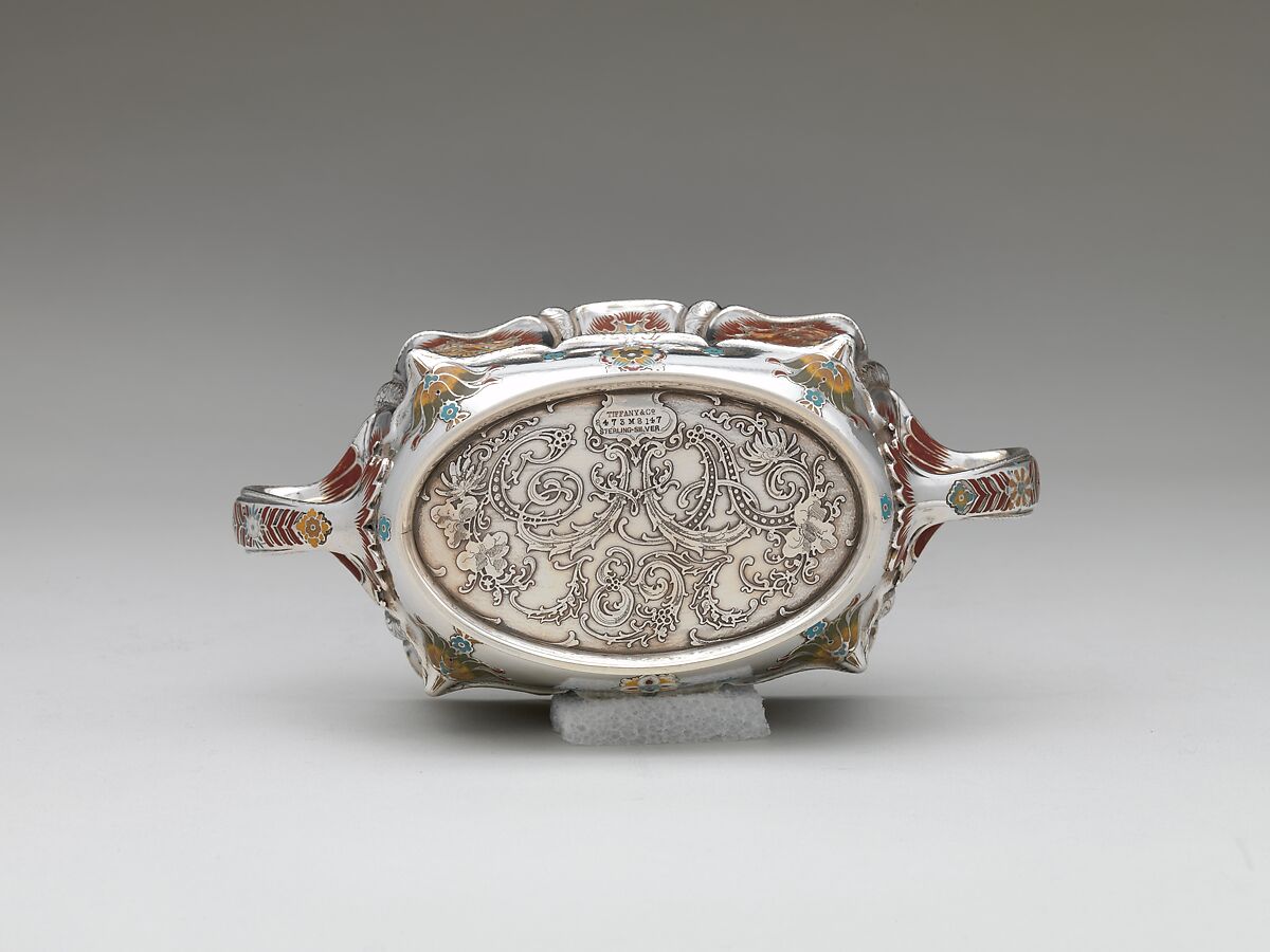 Sugar Bowl, Tiffany &amp; Co. (1837–present), Silver, silver-gilt, enamel and ivory, American