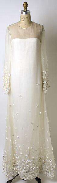 Wedding ensemble, Oscar de la Renta, LLC. (American, founded 1965), silk, glass, plastic, American 