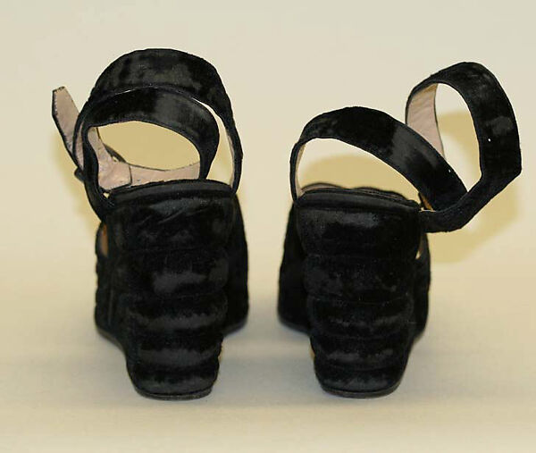 Sandals, Salvatore Ferragamo (Italian, founded 1927), synthetic fiber, Italian