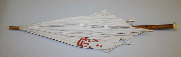 Parasol, silk, wood, metal, plastic, American