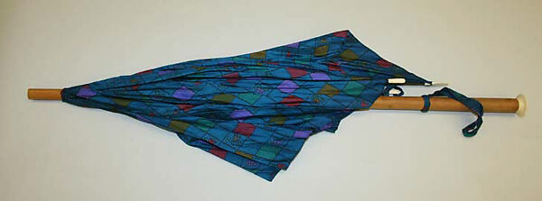 Parasol, silk, wood, metal, plastic, American