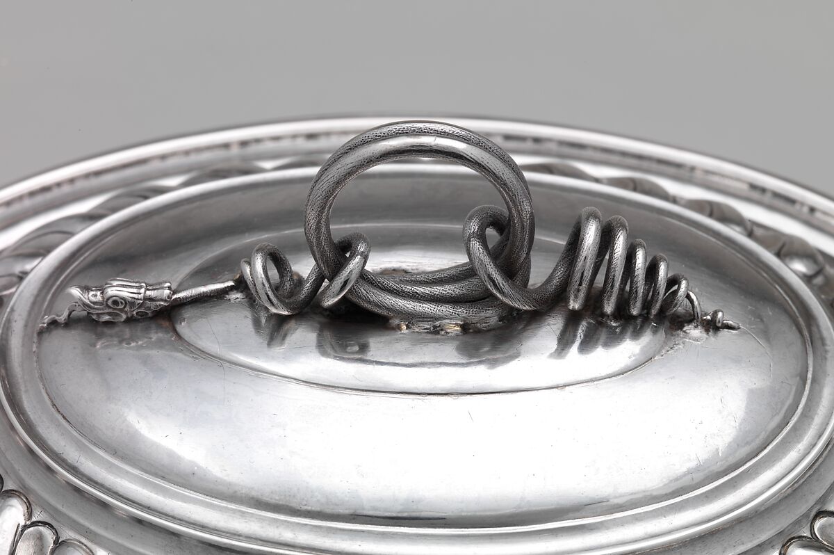 Sugar Box, Probably John Coney (1655/56–1722), Silver, American