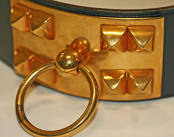 Belt, Hermès (French, founded 1837), leather, brass, French