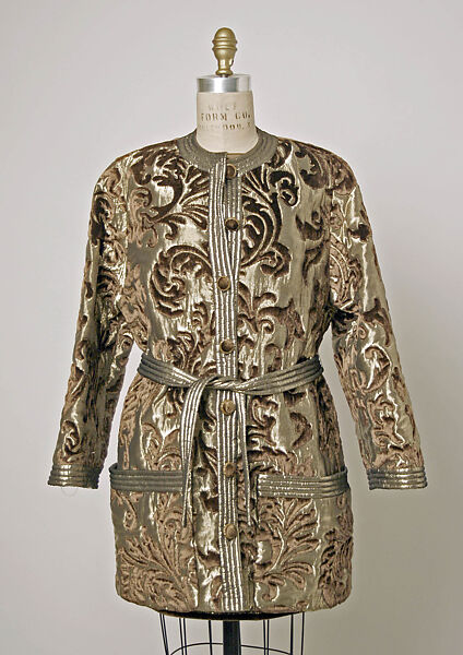 Evening ensemble, Valentino (Italian, born 1932), Lurex, silk, Italian 