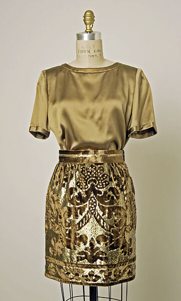 Evening ensemble, Valentino S.p.A. (Italian, founded 1959), Lurex, silk, Italian