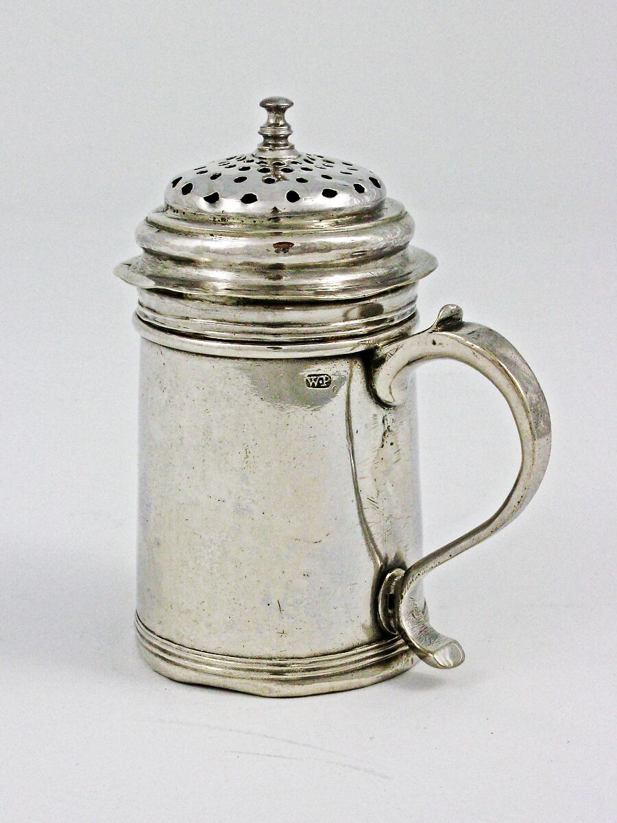 Pepper Box, William Pollard (1690–1740), Silver, American 