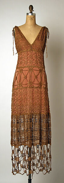 Evening ensemble, Chloé (French, founded 1952), metal, beads, French 