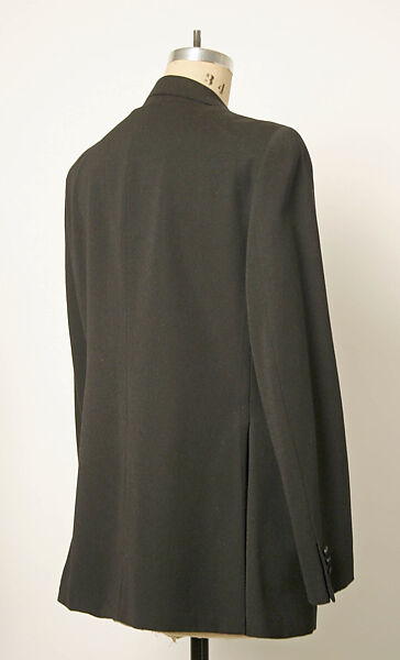 Tuxedo, Turnbull &amp; Asser (British, founded 1885), (a–c) wool; (d) elastic: (e, f) satin, British