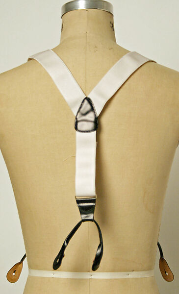 Tuxedo, Turnbull &amp; Asser (British, founded 1885), (a–c) wool; (d) elastic: (e, f) satin, British