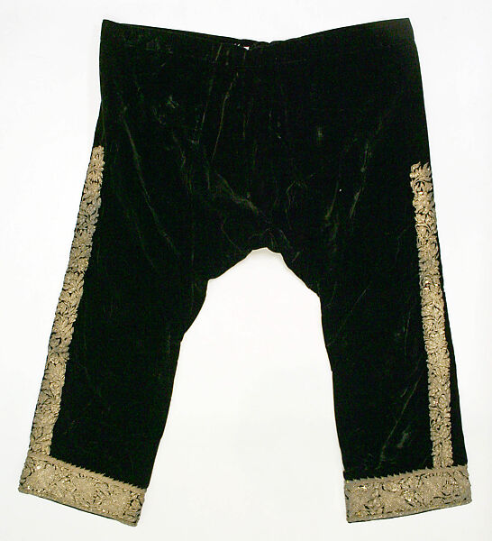 Ensemble, Silk, metal wrapped thread; embroidered