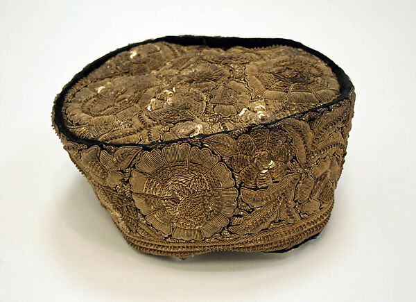 Ensemble, Silk, metal wrapped thread; embroidered