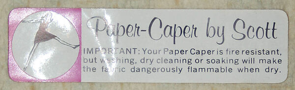 Dress, Scott Paper, Ltd. (American), paper, American