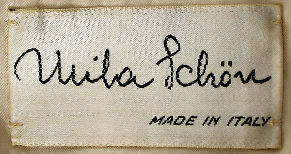 Evening dress, Mila Schön (Italian, born Yugoslavia, 1916–2008 Alessandria), nylon, glass, plastic, Italian