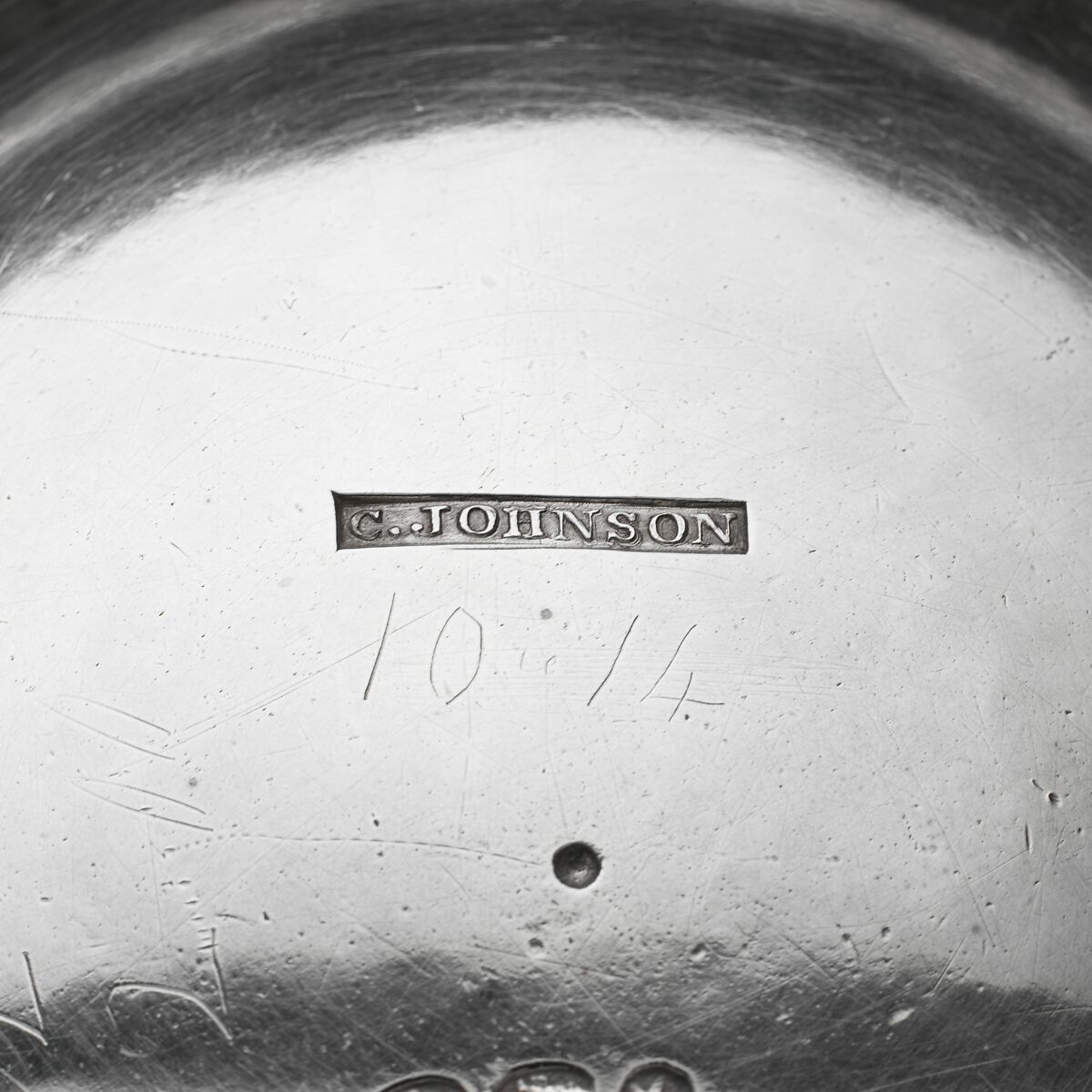 Punch Bowl, Chauncey Johnson (active ca. 1825–41), Silver, American