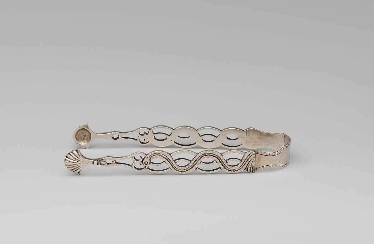Sugar Tongs, William Grigg (active ca. 1760–96), Silver, American