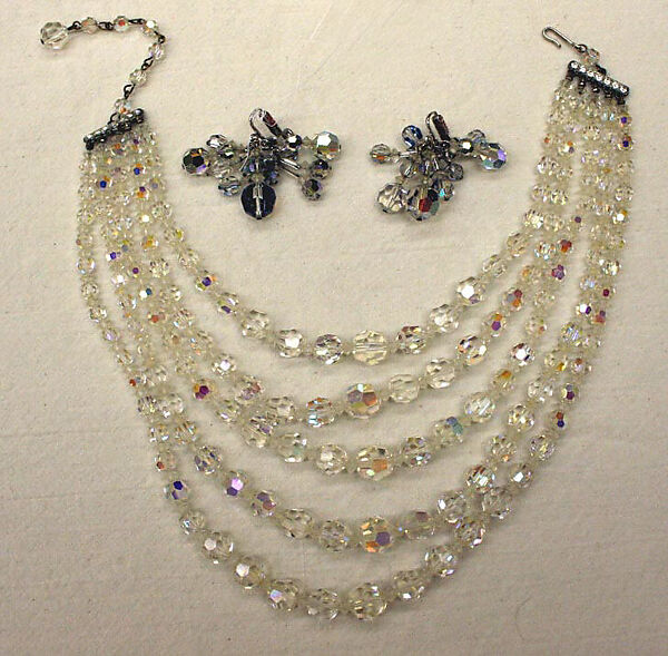 Jewelry set, Vendôme &amp; Coro (American), glass, metal, American 