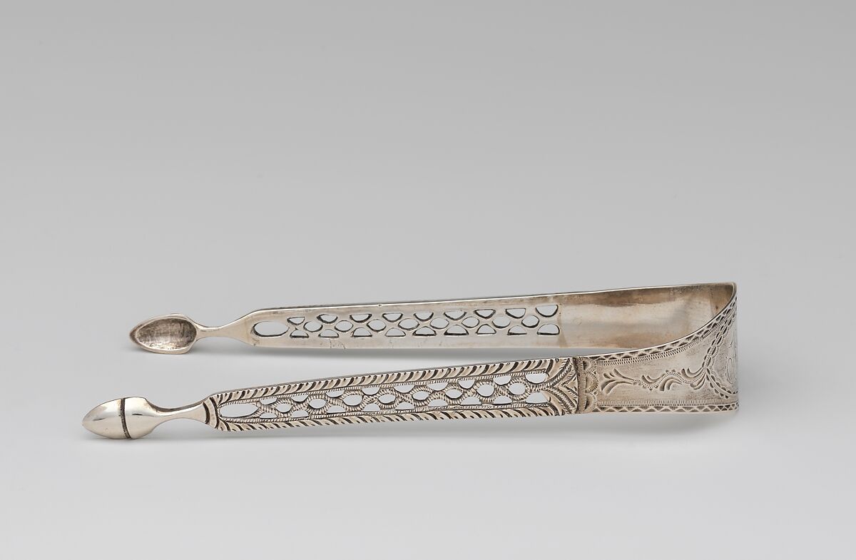 Sugar Tongs, Probably Benjamin Lemar (Lamar) (active ca. 1775–1785), Silver, American
