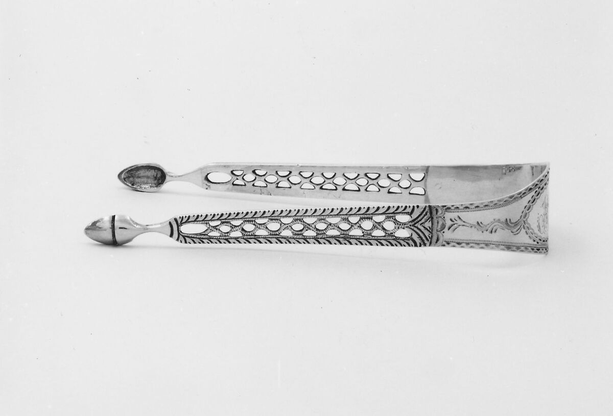 Sugar Tongs, Probably Benjamin Lemar (Lamar) (active ca. 1775–1785), Silver, American 