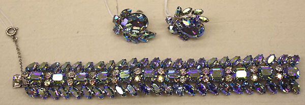 Jewelry set, Vendôme &amp; Coro (American), glass, metal, American 