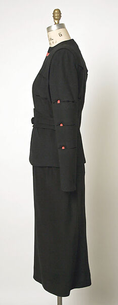 Suit, Gilbert Adrian (American, Naugatuck, Connecticut 1903–1959 Hollywood, California), wool, American