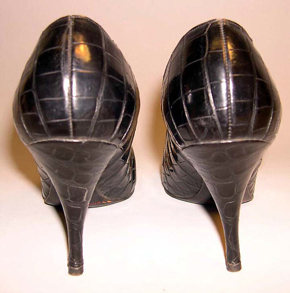 Pumps, House of Dior (French, founded 1946), crocodile, French