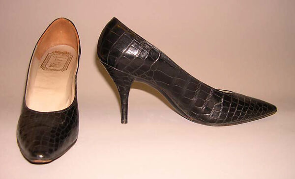 Pumps, House of Dior (French, founded 1946), crocodile, French 