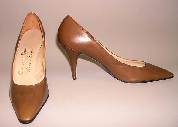 Pumps, House of Dior (French, founded 1946), leather, French 