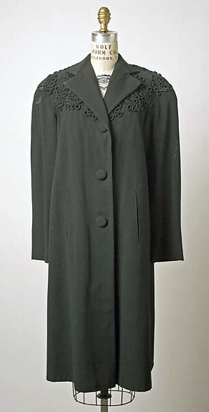 Coat, House of Paquin (French, 1891–1956), wool, French 
