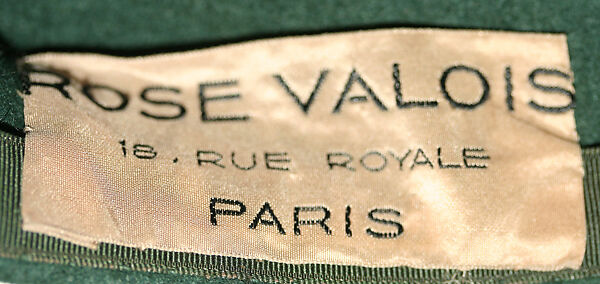 Hat, Rose Valois (French), wool, French