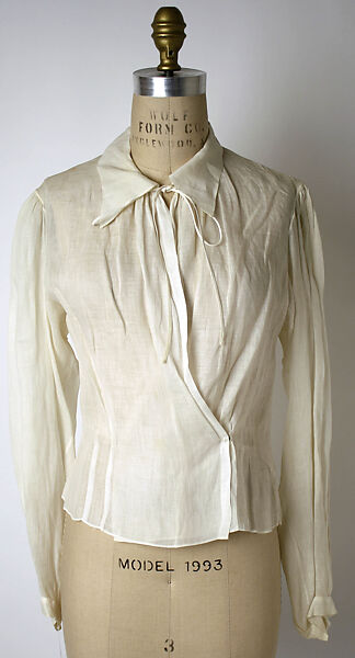 Blouse, Valentina (American, born Kyiv 1899–1989), linen, American 