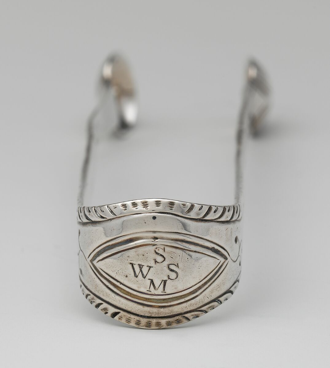 Sugar Tongs, Marked by A. T., Silver, American