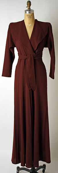 Evening dress, Valentina (American, born Kyiv 1899–1989), wool, American 