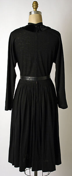 Dress, Valentina (American, born Kyiv 1899–1989), wool, silk, leather, American