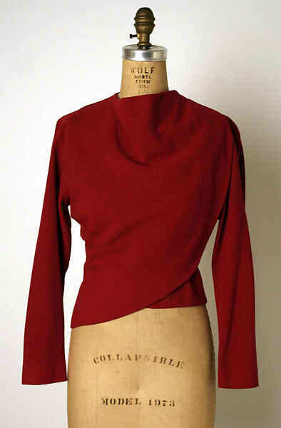 Blouse, Valentina (American, born Kyiv 1899–1989), wool, American 