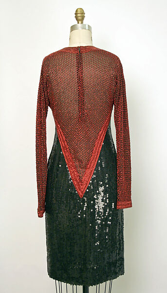 Evening dress, Halston (American, Des Moines, Iowa 1932–1990 San Francisco, California), silk, plastic, American