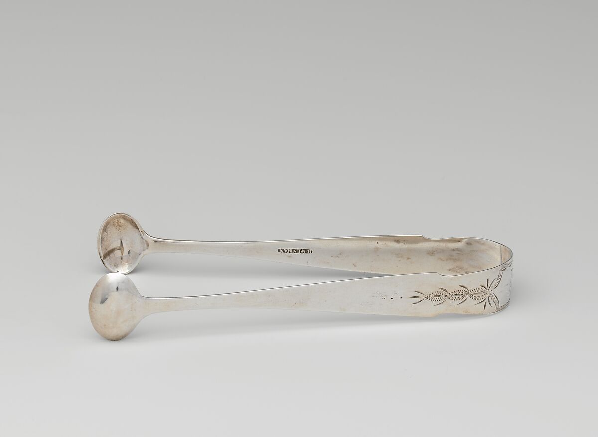 Sugar Tongs, Bernard Wenman (ca. 1789–1833), Silver, American